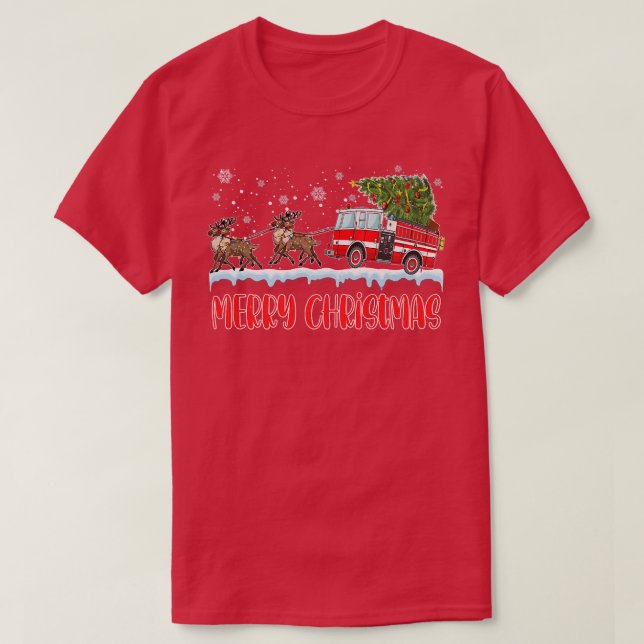 Jul Pajama God jul Träd Firet T Shirt (Design framsida)