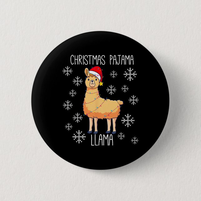 Jul Pajama Llama Knapp (Framsida)