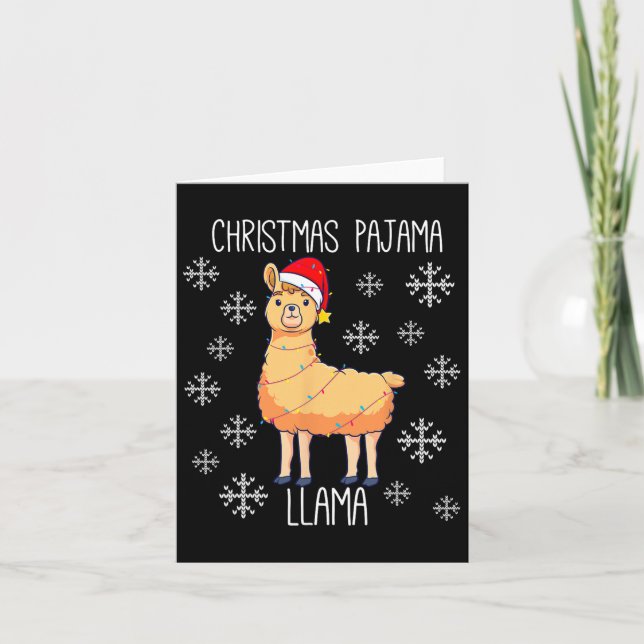 Jul Pajama Llama Kort (Framsida)
