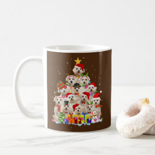 Jul Pajama Maltesiska Träd Julafton-gåvor Hund Pap Kaffemugg