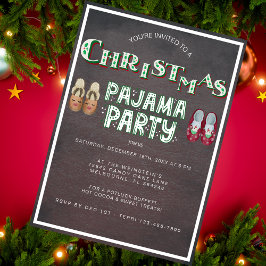Jul Pajama Party Helgdag Inbjudningar