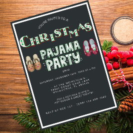 Jul Pajama Party Helgdag Inbjudningar