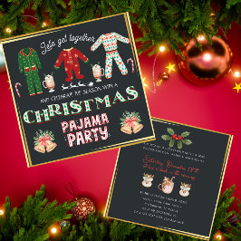 Jul Pajama Party Helgdag Inbjudningar