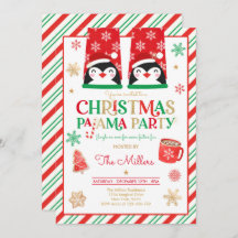 Jul Pajama Party Red Helgdag Pajama Party