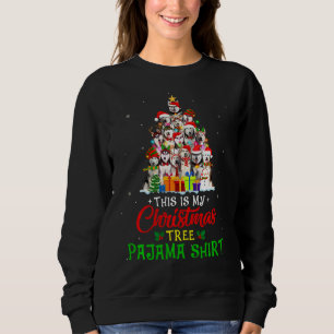 Jul Pajama Siberian husky Träd Julafton Gift do T Shirt