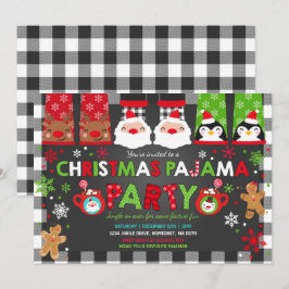 Jul Pajamas-partiets inbjudan till Helgdag Pajamas