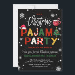Jul Pajamas Party-Julfesten i Chalkboard Inbjudningar<br><div class="desc">Om du vill ha en mer avancerad anpassning av den här designen väljer du bara knappen "Anpassa den" ovan!</div>
