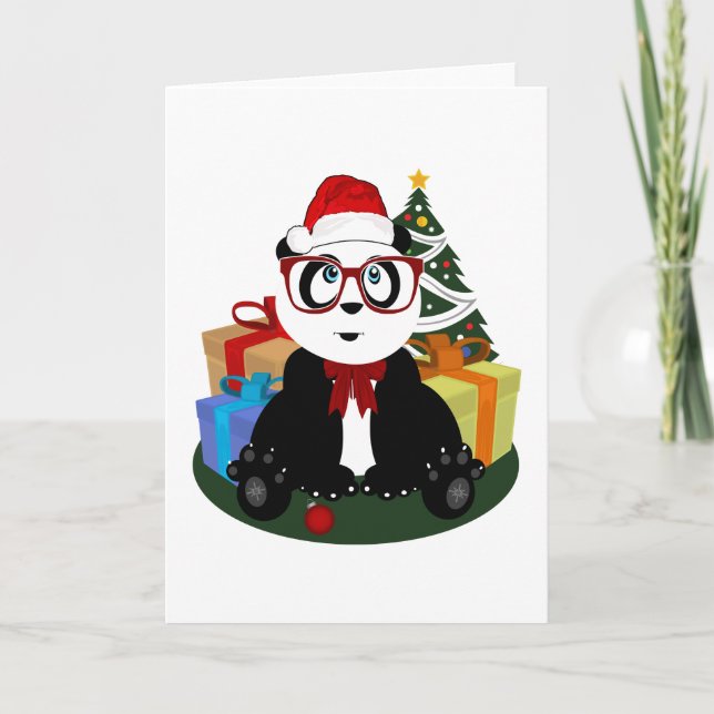 Jul - Panda Nerd Helgkort (Framsida)
