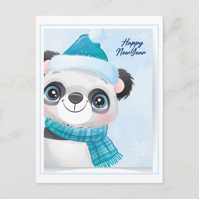 Jul Panda Vykort (Framsida)