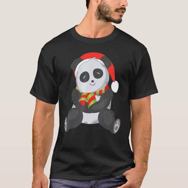 Jul Panda Winter Vacation Animal T Shirt (Framsida)