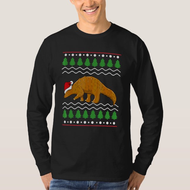Jul Pangolin Fan Pangoliner Santa Pangolin T Shirt (Framsida)