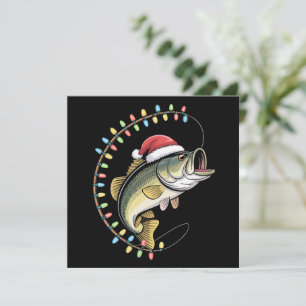 Jul Pappa Abborre Rolig Fiske Fiskare Julkort