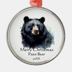 Jul Pappa Bear Animal Wildlife Dagen Julgransprydnad Metall