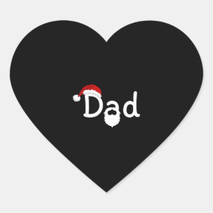 Jul Pappa Hjärtformat Klistermärke