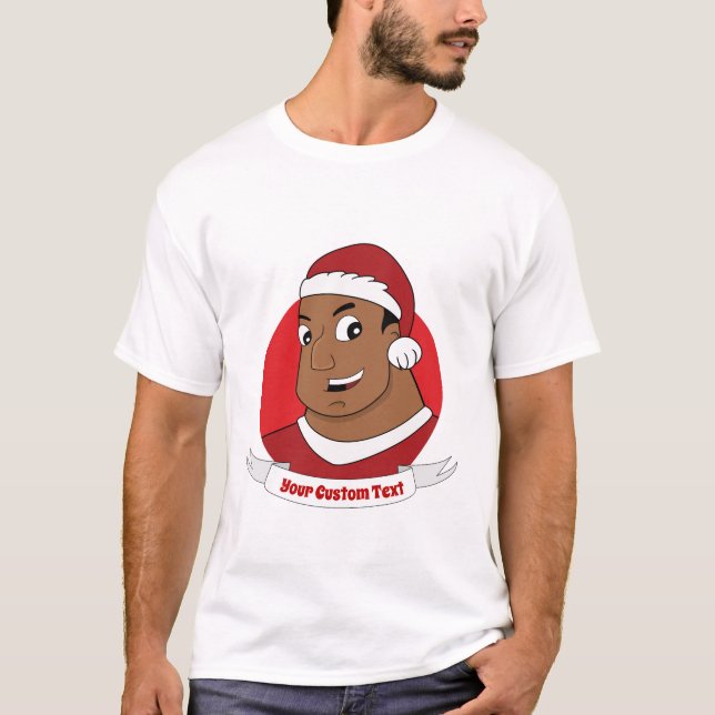 Jul pappa/Ung man tecknad T Shirt (Framsida)