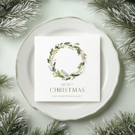 Jul-Pappersservett med Greenery Wandey Pappersservett