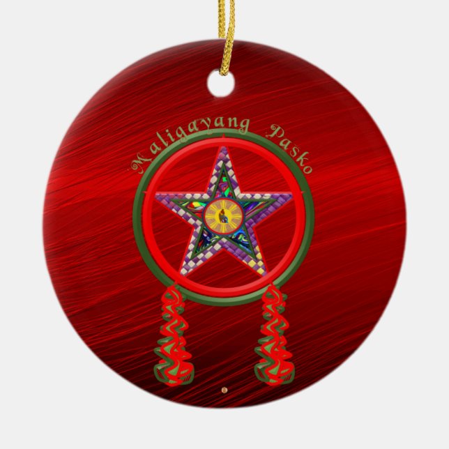 Jul Parol, Filipino-Dekorationen Julgransprydnad Keramik (Framsidan)