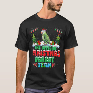 Jul Parrot Team Parrot Wearing Santa Hat Xma T Shirt