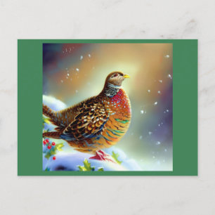 Jul Partridge 3 Helg Vykort