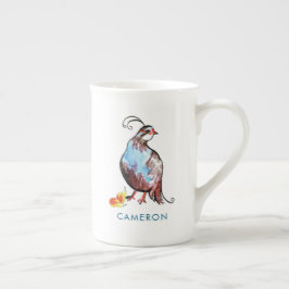 Jul Partridge Pear Cute Boho Blue Birds Benporslin Mugg