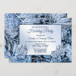 Jul Party Blue Löv Snö Helgdagars Vinter Inbjudningar