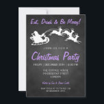 Jul Party Chalkboard Santa Lila Inbjudningar<br><div class="desc">Roligt julparsinbjudan med Chalkboard Santa Lila. Impress dina vänner med den här sofistikerade inbjudan och eleganten. Fullständigt anpassade!</div>