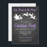 Jul Party Chalkboard Santa Lila Inbjudningar<br><div class="desc">Roligt julparsinbjudan med Chalkboard Santa Lila. Impress dina vänner med den här sofistikerade inbjudan och eleganten. Fullständigt anpassade!</div>