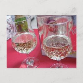 Jul Party Champagne Helg Vykort