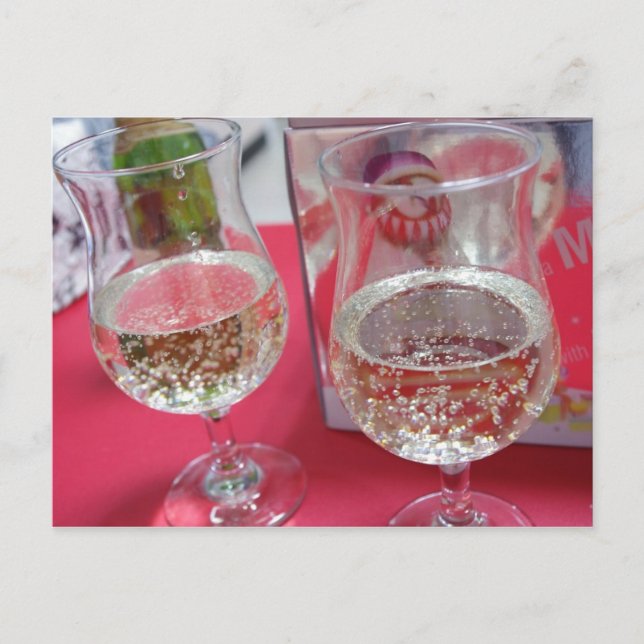 Jul Party Champagne Helg Vykort (Framsida)