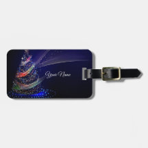 Jul Party Colorful Träd Navy Blue Rustic