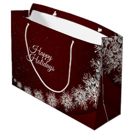 Jul Party Crystal Snöflingor Red Rustic