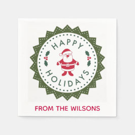 Jul Party Cute Tecknad Santa Pappersservett