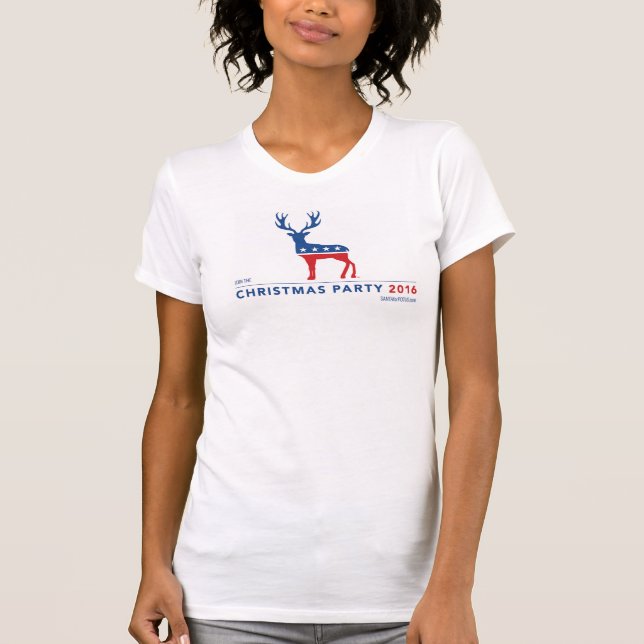 "Jul Party", damen Bella Canvas Tee (Framsida)