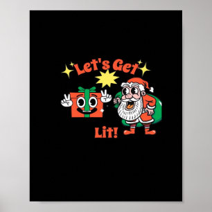 Jul Party Design - Låt oss Lit Classic Poster