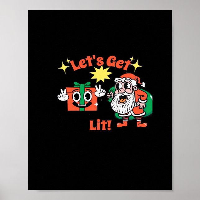 Jul Party Design - Låt oss Lit Classic Poster (Framsidan)