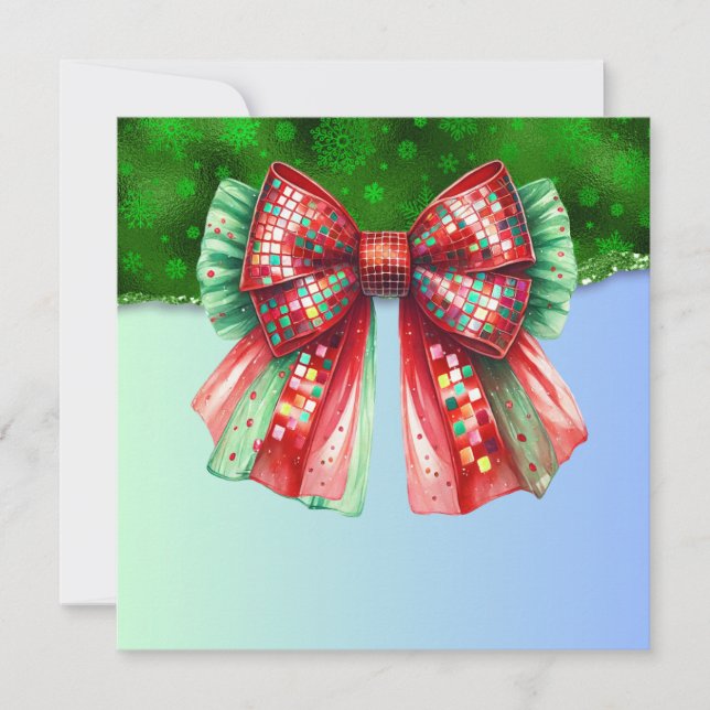 Jul Party-drivrutin Bling Festive God jul Ligh Inbjudningar (Framsida)