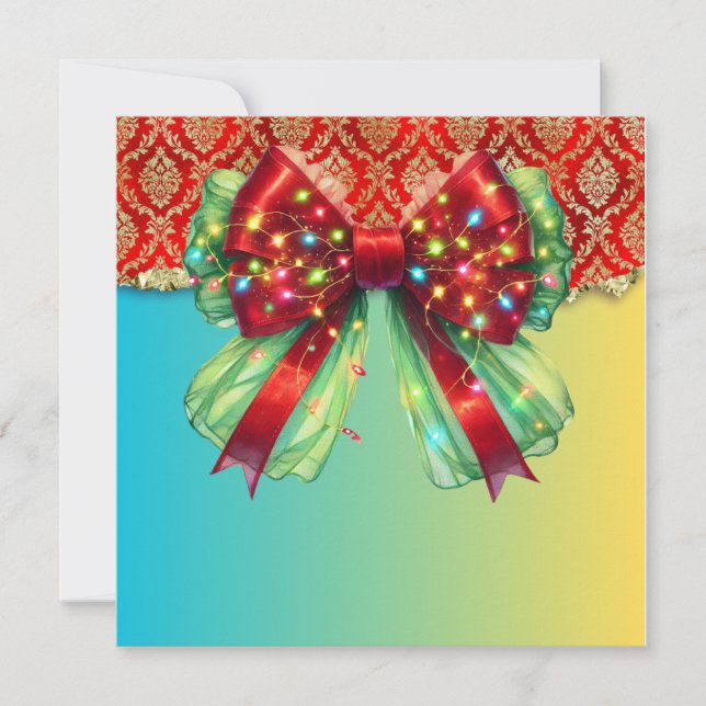 Jul Party-drivrutin Bling Festive God jul Ligh Inbjudningar (Framsida)