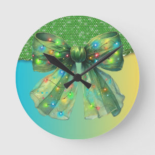 Jul Party-drivrutin Bling Festive God jul Ligh Rund Klocka