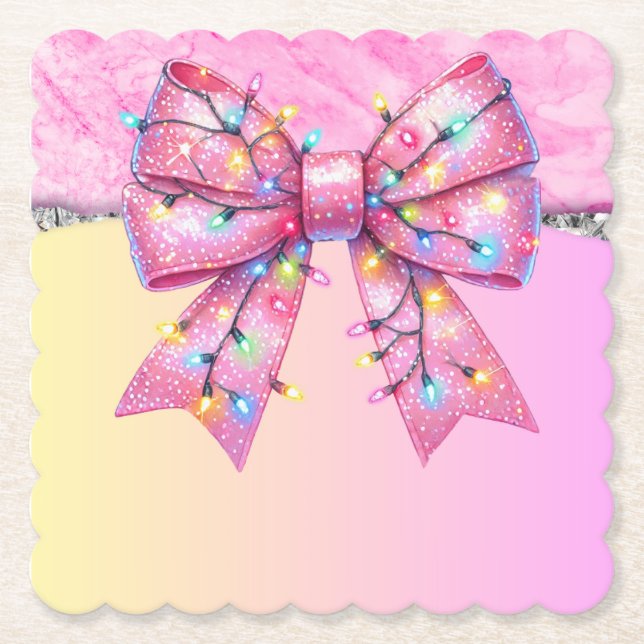 Jul Party-drivrutin Bling Festive God jul Ligh Underlägg Papper (Framsida)