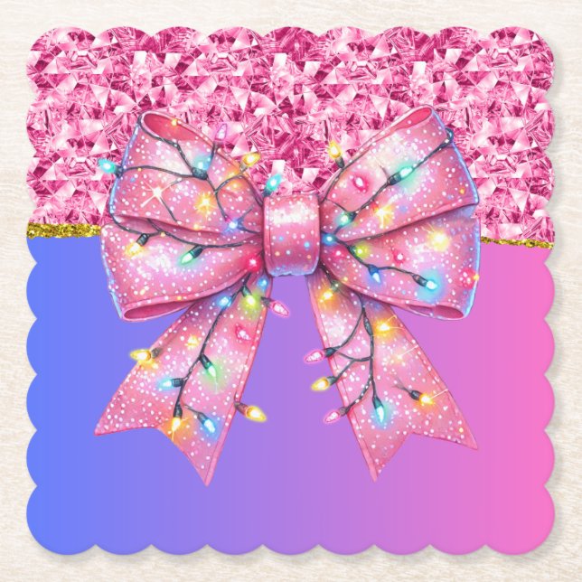 Jul Party-drivrutin Bling Festive God jul Ligh Underlägg Papper (Framsida)