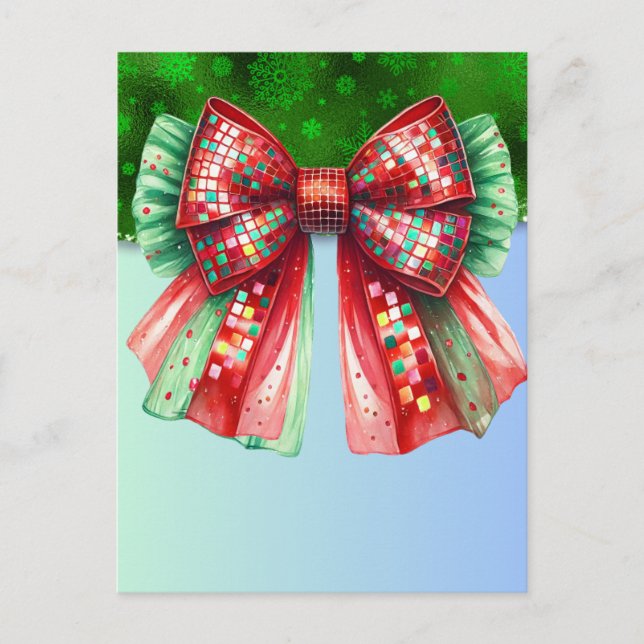 Jul Party-drivrutin Bling Festive God jul Ligh Vykort (Framsida)