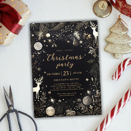 Jul Party Elegant Festive Helgdag Inbjudningar
