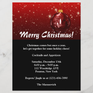 Jul Party Flyer-inbjudan Reklamblad