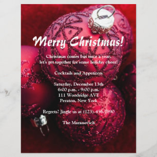 Jul Party Flyer-inbjudan Reklamblad