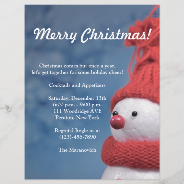Jul Party Flyer-inbjudan Reklamblad (Framsidan)