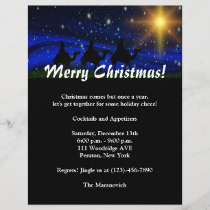 Jul Party Flyer-inbjudan Reklamblad