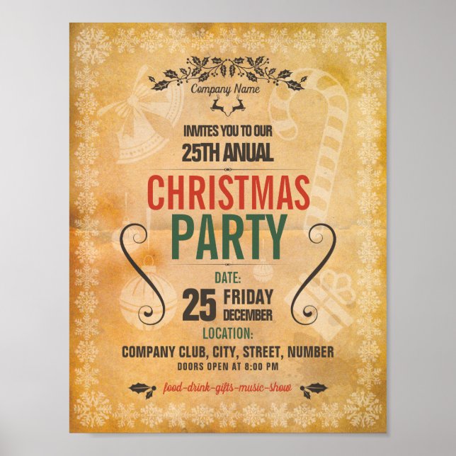 Jul Party Flyer Poster (Framsidan)