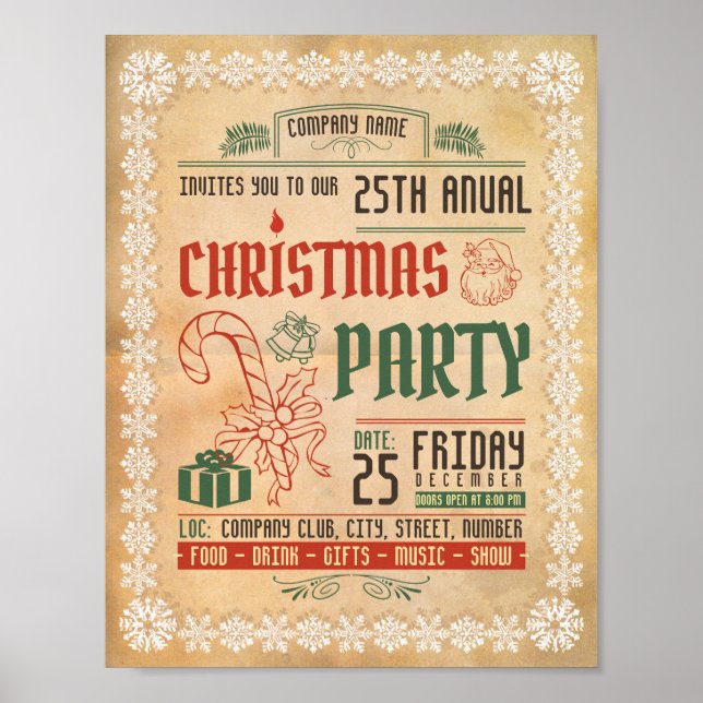 Jul Party Flyer Poster (Framsidan)