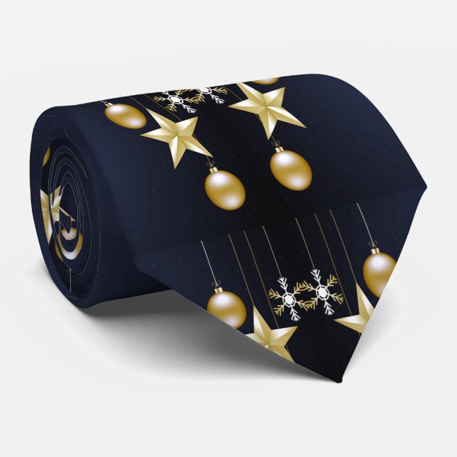 Jul Party Golden Ornaments Navy Blue Slips (Rullad)
