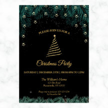 Jul Party | Guld Träd, Stars & Gräs Grenar